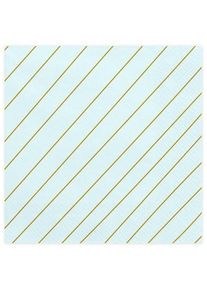 partydeco 20 serviettes bleu clair avec fil d'or