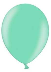 partydeco 100 ballons métalliques Celebration menthe 25cm