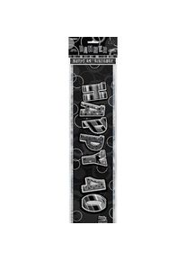 UNIQUE Bannière de fête 40e anniversaire noir et blanc 360cm