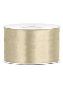 partydeco 25m satin ribbon, taupe, 3mm wide