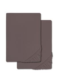 Castell fitted sheet beaver brown 90 x 190 - 100 x 200 cm double pack