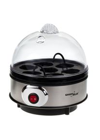 Greenblue automatischer Eierkocher Leistung 400W bis zu 7 Eier Messbecher 220-240V 50 Hz GB57, Eierkocher, Silber