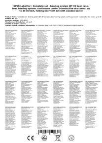 ich-zapfe Complete Set - Biertap JET 30 1-kraans, droogkoeler, 35 liter/uur Thuistap, Bierkoeler, Opvouwbare biertent set met houten vat