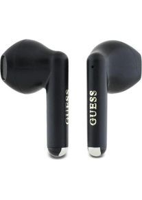 Guess słuchawki Bluetooth GUTWSJ14ESGK TWS + stacja dokująca czarny/black Printed Classic Logo (5 h, Docking, Kabellos), Kopfh&ouml;rer, Schwarz
