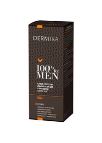 Dermika, Gesichtscreme, 100% for Men 50+ anti-wrinkle face cream 50ml (50 ml, 24h Creme)
