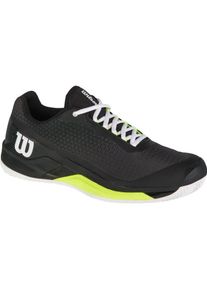 Wilson, Herren, Tennisschuhe, Rush Pro 4.0 Clay Black/White Man, Gelb, Schwarz