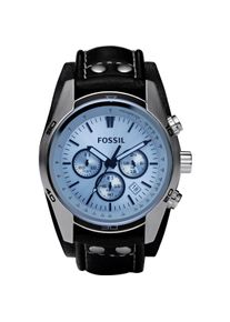 Fossil, Armbanduhr, Coachman, Silber, (Analoguhr, 45 mm)