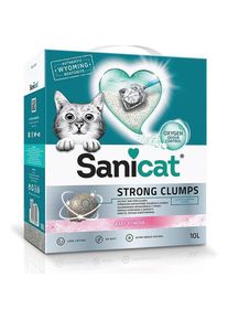 Sanicat Żwirek dla kota Strong Clumps, żwirek, dla kota, bentonit, baby powder, 10l, zbrylający (Klumpend, 11.25 kg), Katzenstreu