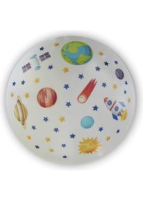 Niermann Stand By, Kinderlampe, Niermann Weltall Deckenleuchte E27 Multicolor, Bunt