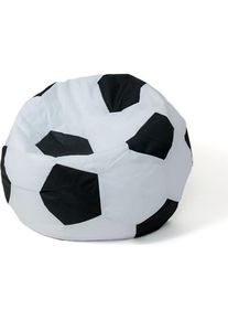 Go Gift, Sitzsack, Sako Tasche pouffe Ball weiss-schwarz XXL 140 cm