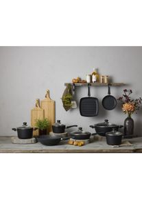 Scanpan Stielkasserolle CLASSIC Ø 18 cm mit Deckel - Induktion, Pfanne + Kochtopf, Schwarz