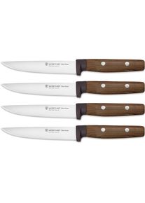 W&uuml;sthof W&uuml;sthof Steakmesser Set mit 4 Messern set with 4 knives Urban Farmer 9401, Besteck, Silber, Braun