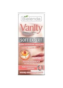 Bielenda, Wachs + Enthaarungscreme, Vanity Professional Soft Expert Face Depilation Kit Ultra Delicate Cream 15Ml + Compress (15 ml)