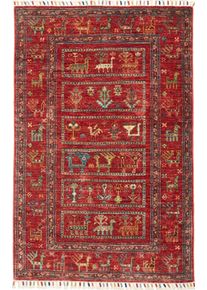 Samarkand Teppe 120 x 80 Rød (Pakistan) Håndknyttet