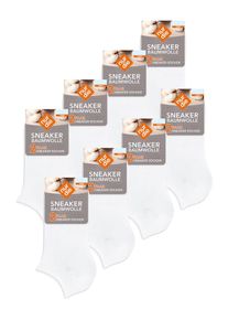 Nur Die 16er-Pack Sneakersocken ' Baumwolle Basic Unifarben ' Herren weiß Größe 39/42