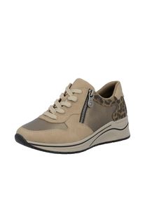 Rieker Dames Sneakers laag 'N9503' beige / crème / champagne / zwart 36