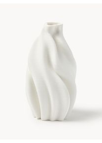Wazon z porcelany Melody, W 18 cm Biały Porcelana Ø 10 x W 18 cm | Westwing Collection