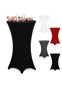 Detex Funda elástica para mesa de pie bistro Negro Ø 80cm