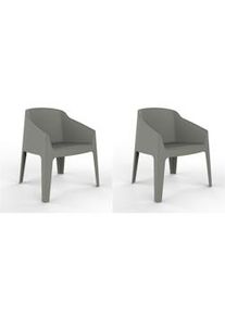 Resol garbar BAKU Set 2 Sillón Interior, Exterior Gris Verdoso