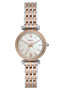 Fossil Dames Analoog horloge 'Carlie Mini' goud / zilver / parelwit One Size
