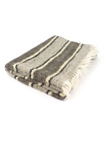Handwoven blanket light stripes 140 x 220 cm