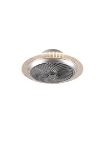 Ventilateur Reality Narvik LED Chrome, 1 lumière, Télécommandes