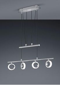 Trio CORLAND II pendant light LED chrome, 4-light sources