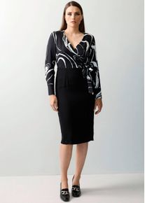 Kleid mit Bindeband in der Taille in schwarz - Alba Moda