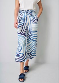 Hose mit grafischem Print in offwhite - Alba Moda