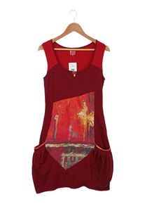 AVENTURES DES TOILES Sommerkleid Damen Rot Gr. 40 M Baumwolle Boho Vintage