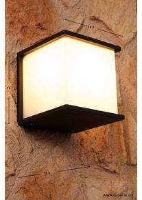 Applique murale d'extérieur LUTEC CUBE Anthracite, 1 lumière