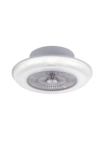Ventilateur de plafond Leuchten Direkt DION LED Argenté, 1 lumière, Télécommandes, Changeur de couleurs