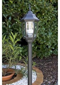 Lampadaire extérieur Lucide TIRENO Noir, Transparent, 1 lumière