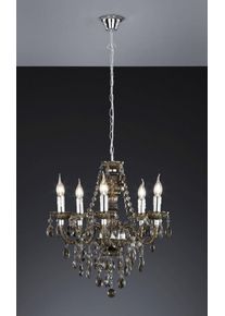 REALITY LÜSTER Krone Schwarz, Transparent, Klar, 5-flammig