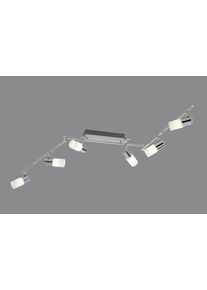 Plafonnier Trio 8214 LED Aluminium, Chrome, Acier inoxydable, 6 lumières