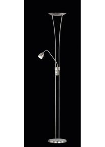 Lampadaire Trio 4264 LED Chrome, Acier inoxydable, Nickel mat, 1 lumière