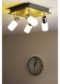 Plafonnier Trio 8214 LED Aluminium, Chrome, Acier inoxydable, 4 lumières