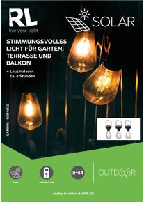 REALITY Campus Solarlamp LED Zwart, 3-lichts