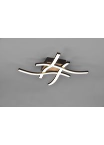 REALITY Route Plafondlamp LED houtlook, Zwart, 1-licht