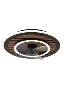 Trevino Ventilateur de plafond lumineux Luminaires Globo Lighting LED Écru, Noir, 1 lumière, Télécommandes