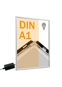 1 Cornice a scatto, alluminio, A1, LED argento