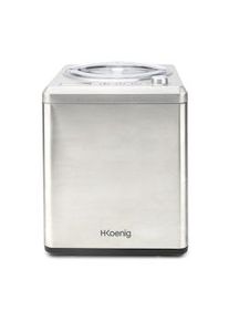 H.Koenig HF340 Máquina Para Hacer Helados Caseros y Sorbetes Profesionales, Heladera Con Compresor, 180 W, 2L, Pantalla LCD, Conservación En Frío