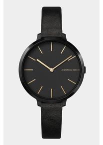 Women's Watch - Black - Surgical steel case, Sapphire-hardened mineral glass, Black Leather Strap - 30mm , Miyota Quartz Movement - Lilienthal Berlin