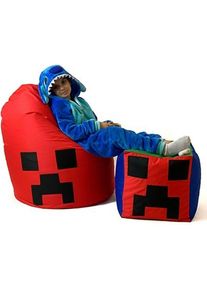 Go Gift, Sitzsack, Minecraft rod XXL 110 x 90 cm Sako taske puf