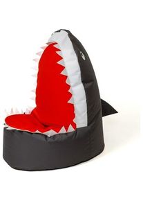 Go Gift, Sitzsack, Sako Tasche pouf Shark schwarz XXL 100 x 60 cm