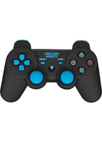 DragonShock - IMMORTAL BT - Manette sans fil Noir pour PS3 (PS3), Gaming Controller, Schwarz, Blau