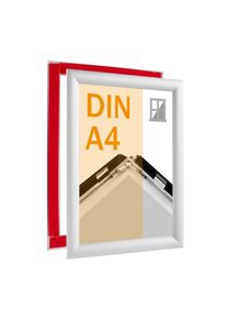 1 Marco abatible A4 para escaparates, plateado plata, aluminio