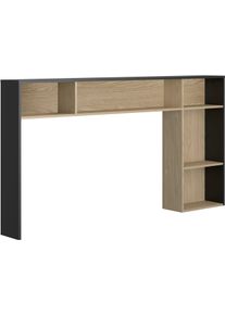 Gami Bücherregal »Kopfteil zur Befestigung am Bett Naël« in schwarz, Größe B/H/T: 196 cm x 104 cm x 22 cm