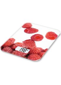 Beurer Küchenwaage »KS 19, mit Beerenmotiv, Tragkraft bis 5 kg, mit Tara-Zuwiegefunktion« Leicht zu reinigende Glasoberfläche,...