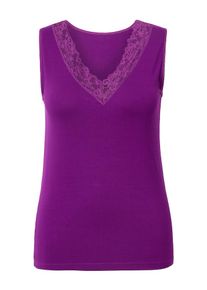 Ulla Popken Unterhemd Damen lila Größe L/XL Unifarben